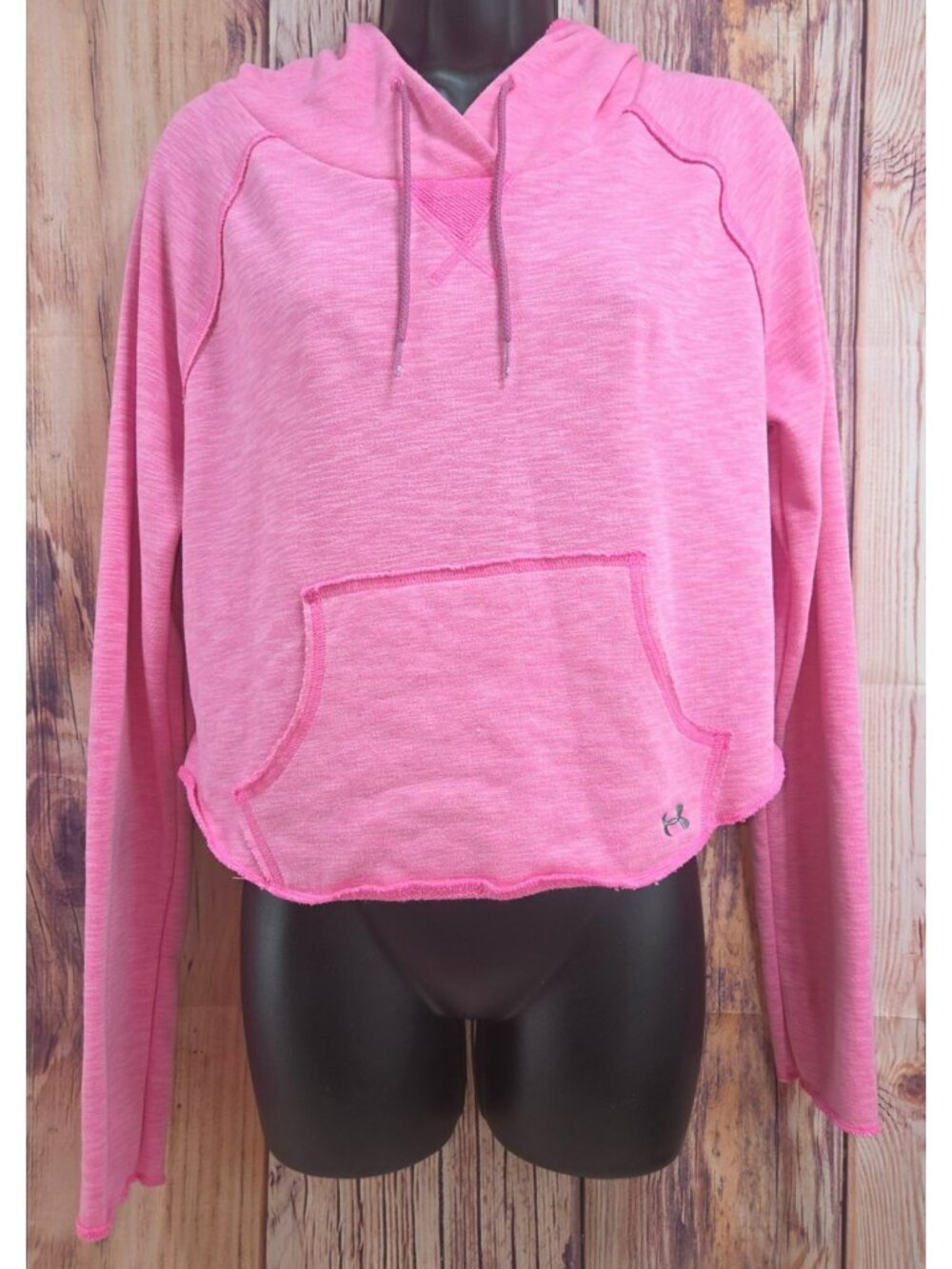 Under Armour Womens Pink Cropped Hoodie Small